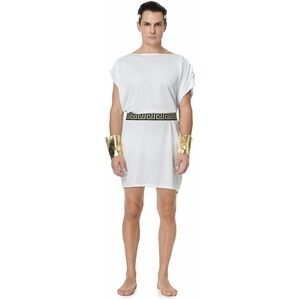 Colorful House Toga Set Mens XL White Roman Greek God Costume Mythical Party